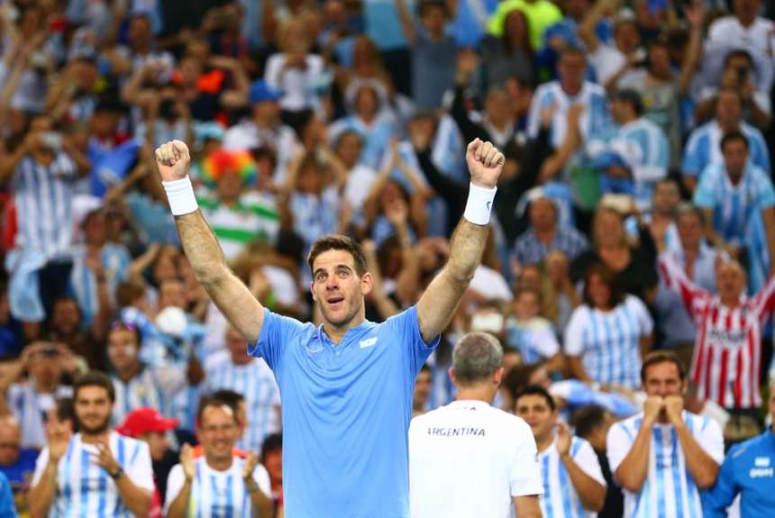 Del Potro vino de atrás y venció a Cilic para empatar la final entre Argentina y Croacia