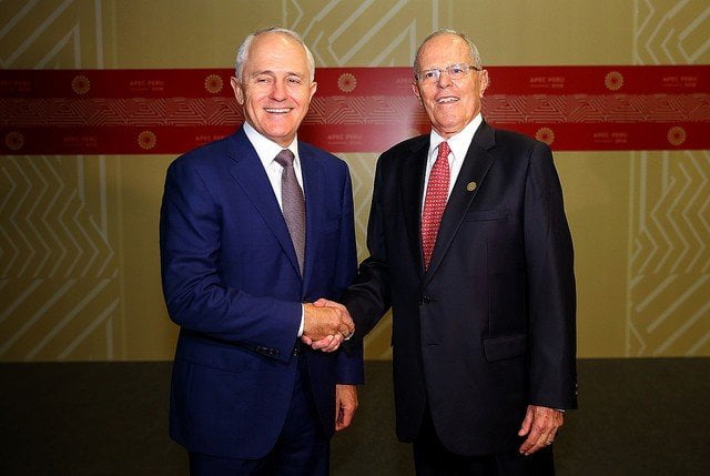 El presidente Kuczynski y el premier de Australia se reunieron con motivo de la Cumbre APEC.