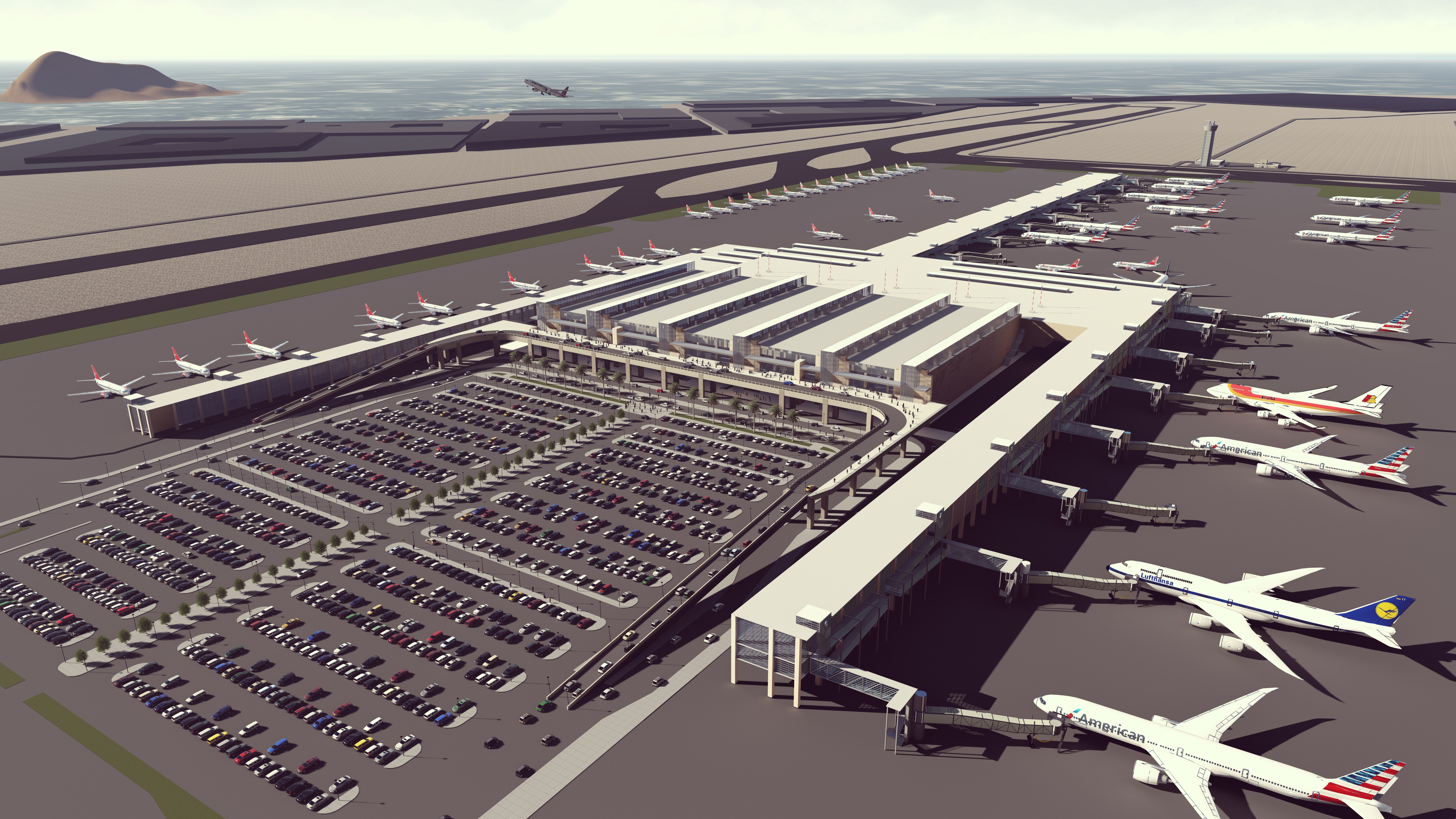 Aerial-day / Proyecto del nuevo Aeropuerto Internacional Jorge Chávez