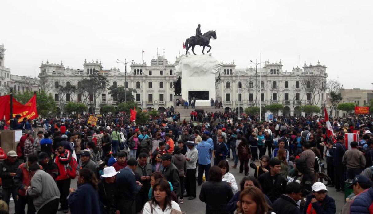 Profesores en huelga no llegaron a acuerdos con el Minedu (Foto Perú 21)