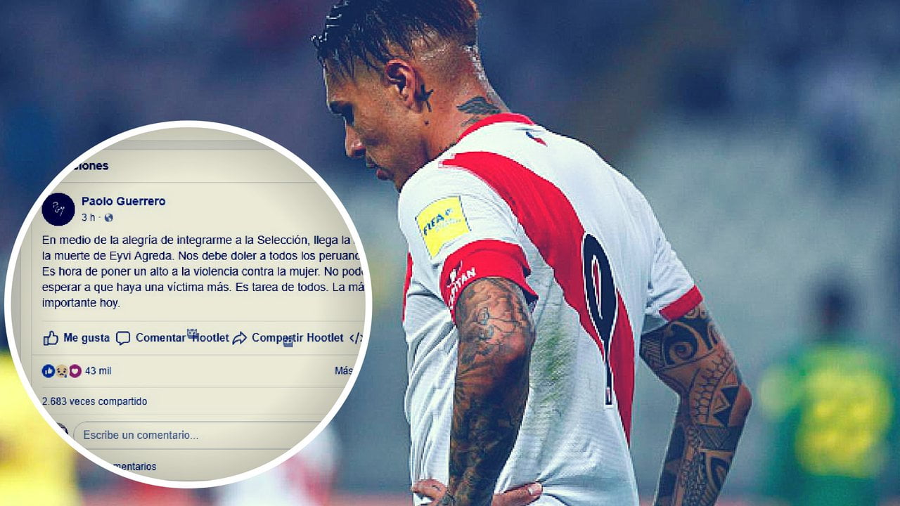 Eyvi Ágreda y Paolo Guerrero