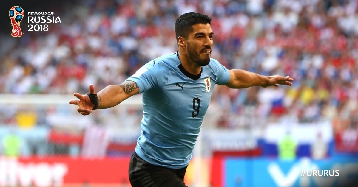 Luis Suárez anota en Rusia 2018