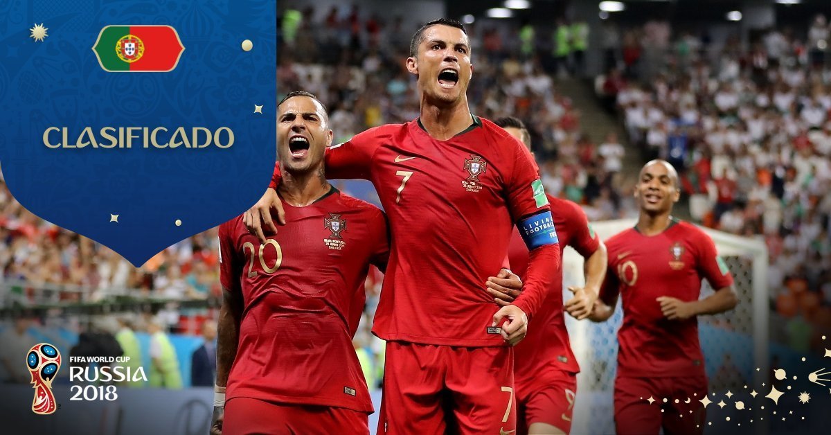 Portugal clasifica a octavos de final en Rusia 2018