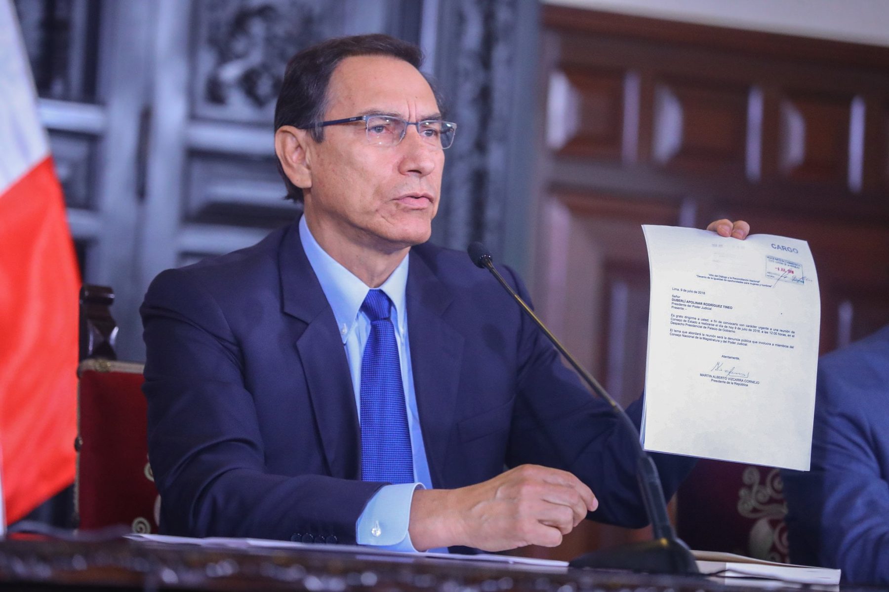 Presidente Martín Vizcarra pide al Congreso de la República del Perú remover a tres magistrados del CNM