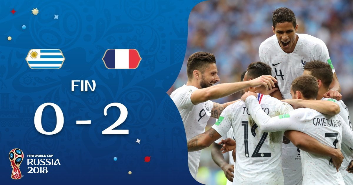 Francia elimina a Uruguay de Rusia 2018