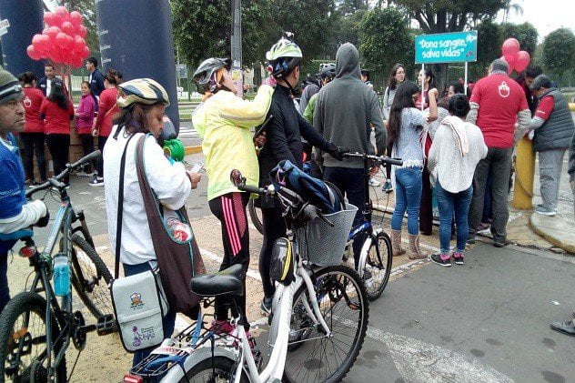 Más de 700 ciclistas promovieron la donación voluntaria de sangre