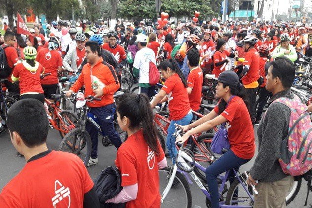 Más de 700 ciclistas promovieron la donación voluntaria de sangre