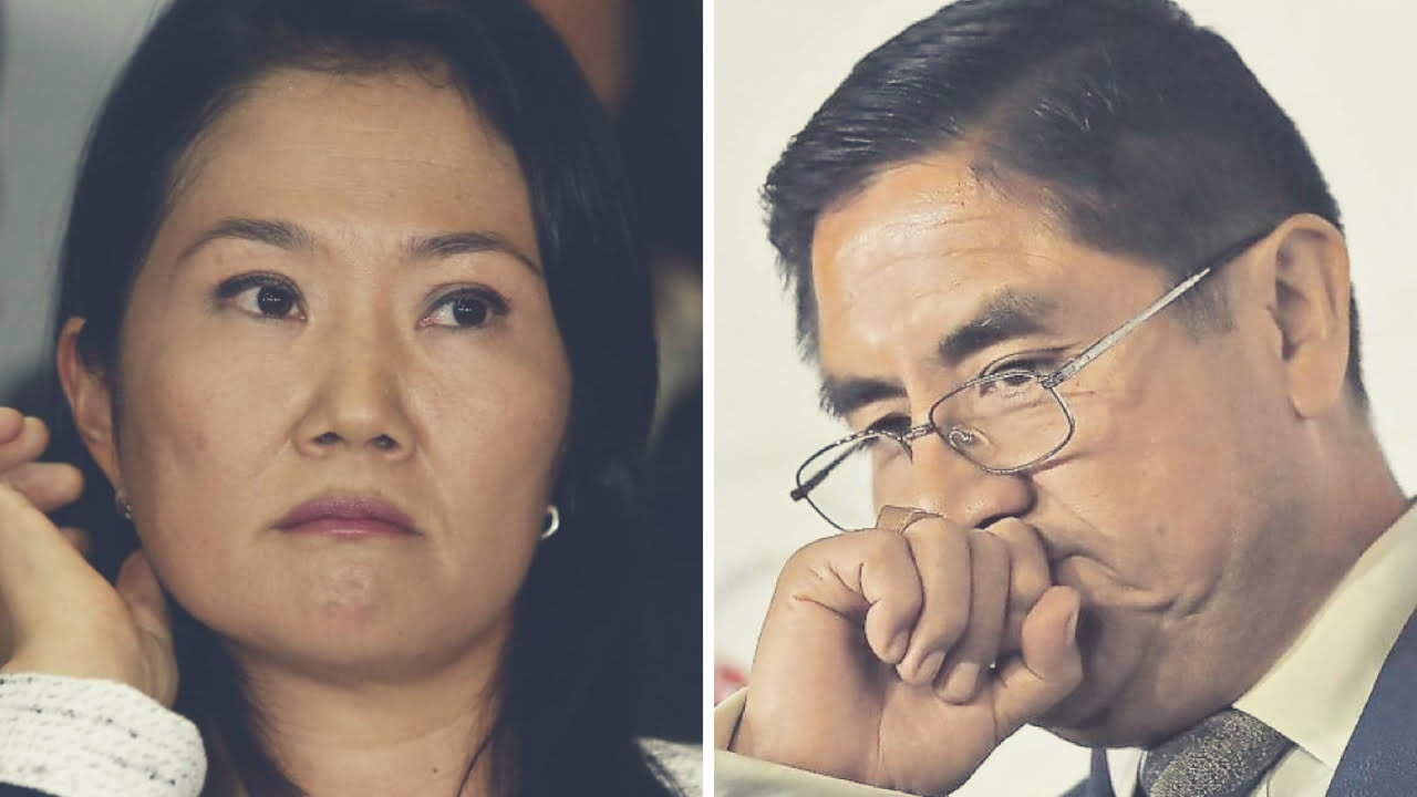 Keiko Fujimori y César Hinostroza