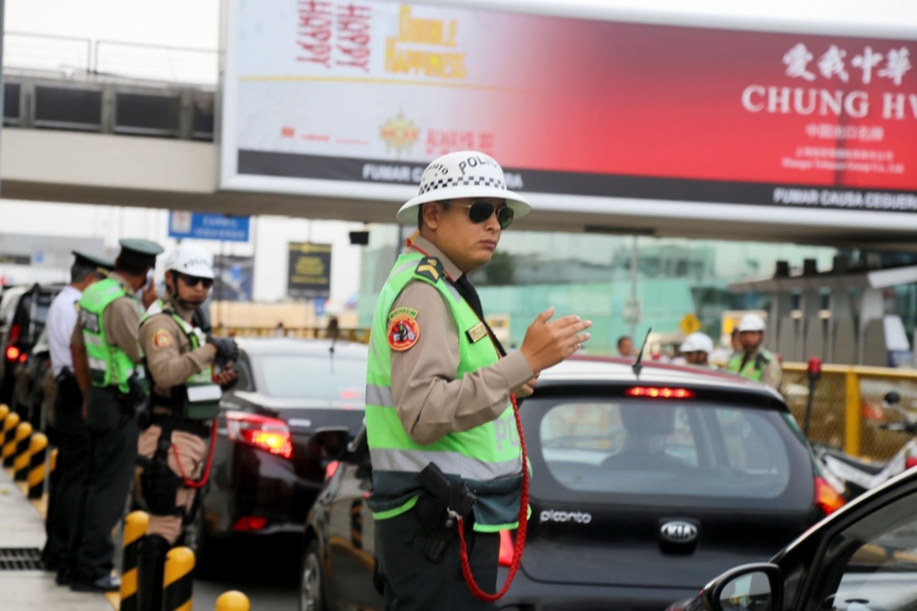 Taxistas y policía