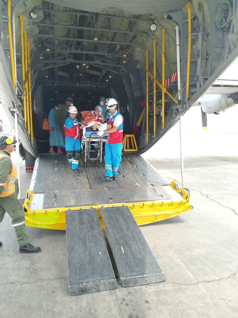 SAMU trasladó por vía aérea a pacientes graves por quemaduras desde Tumbes