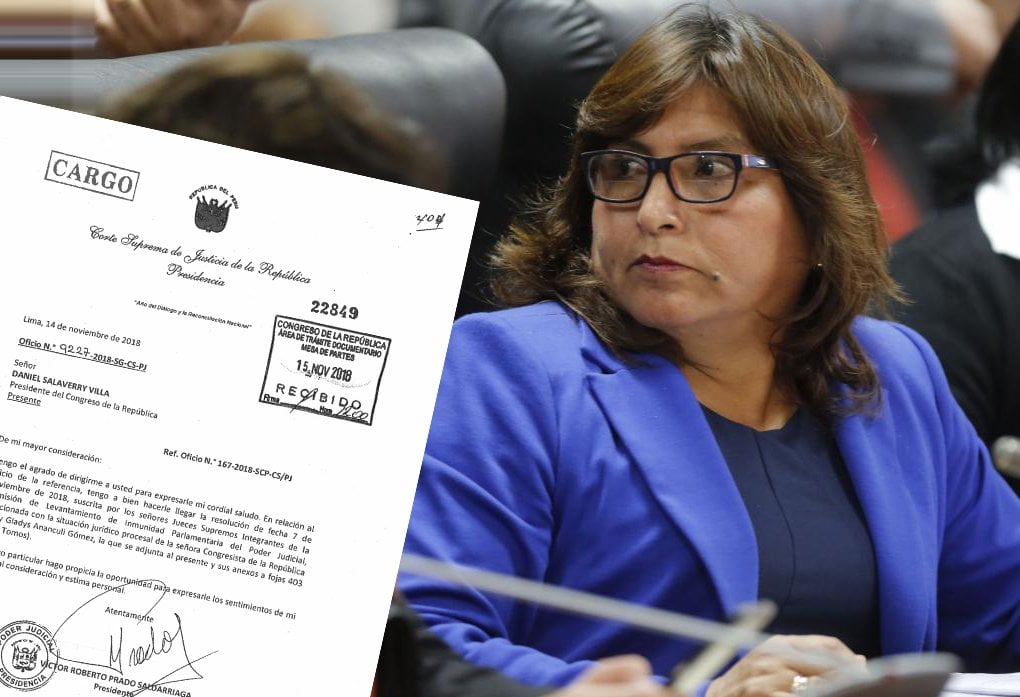 Betty Ananculí: PJ subsana expediente para levantar inmunidad a congresista