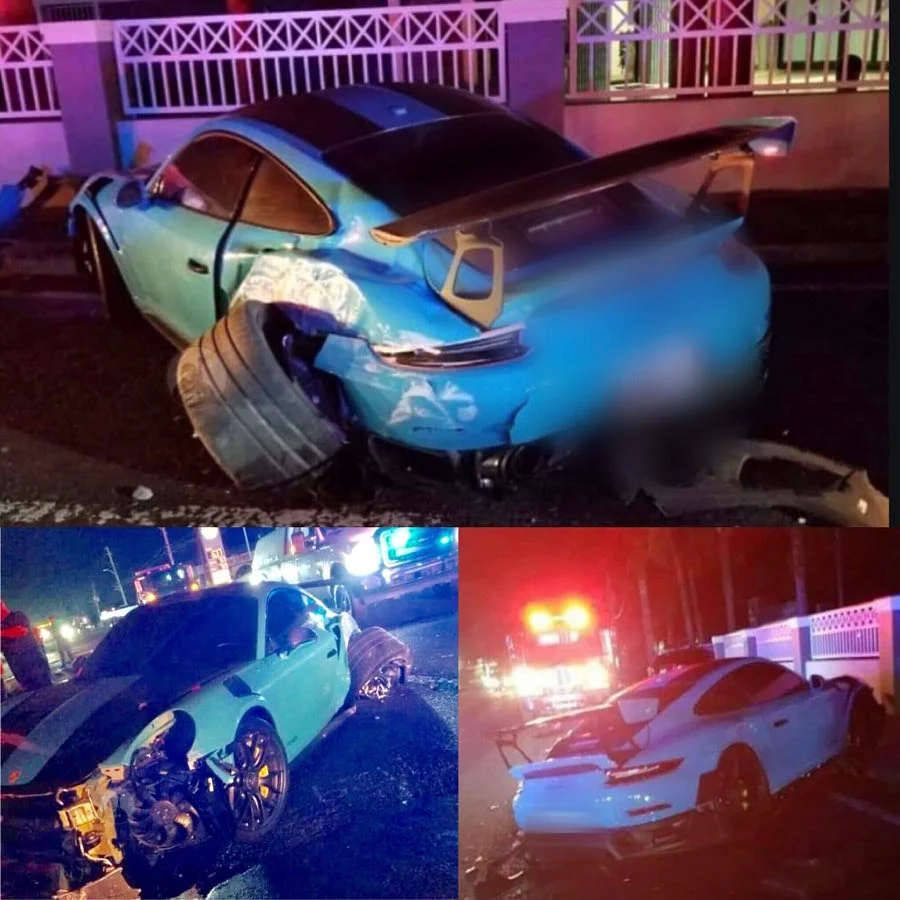 Ozuna sufrió accidente: así quedó el auto del cantante de reggaetón