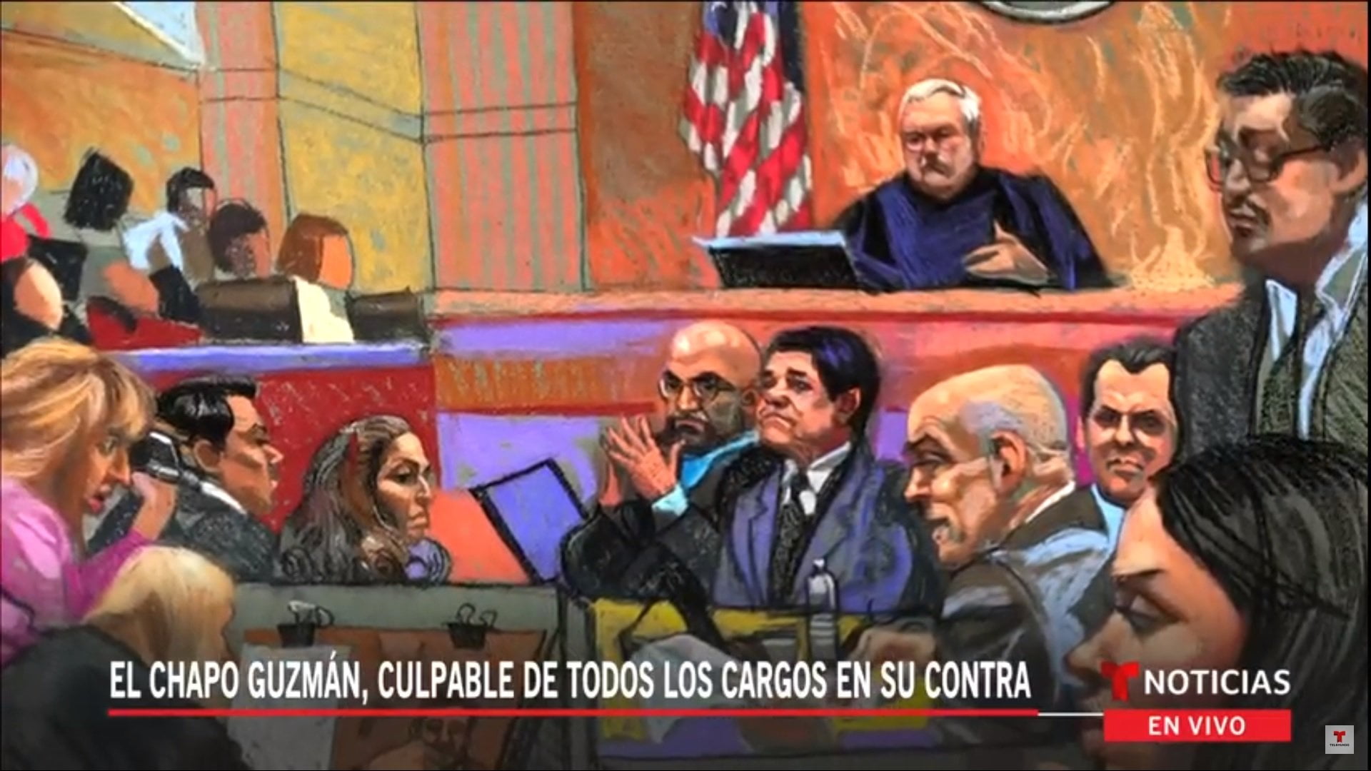 El 'Chapo' Guzmán declarado culpable de 10 cargos por drogas y lavado