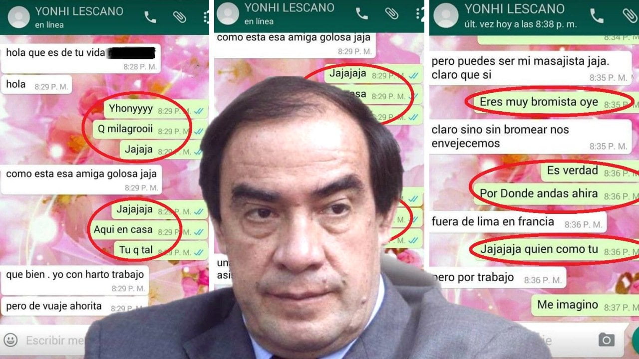 Yonhy Lescano difunde nuevos chats con periodista que lo denunció por acoso