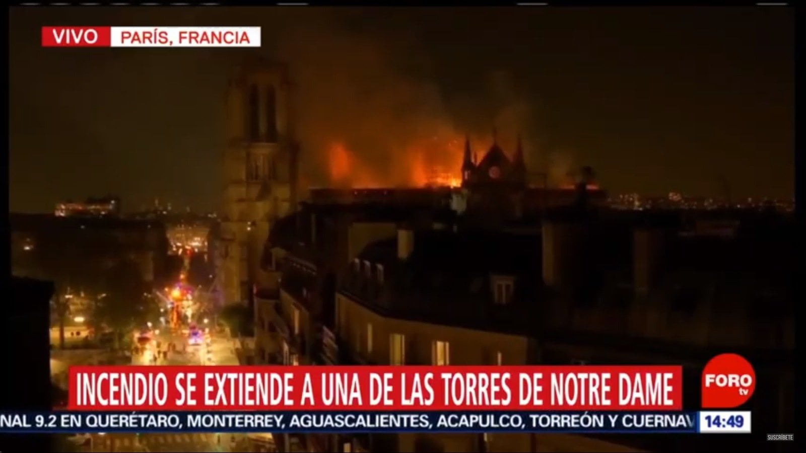 EN VIVO: Incendio en catedral de Notre Dame en Francia