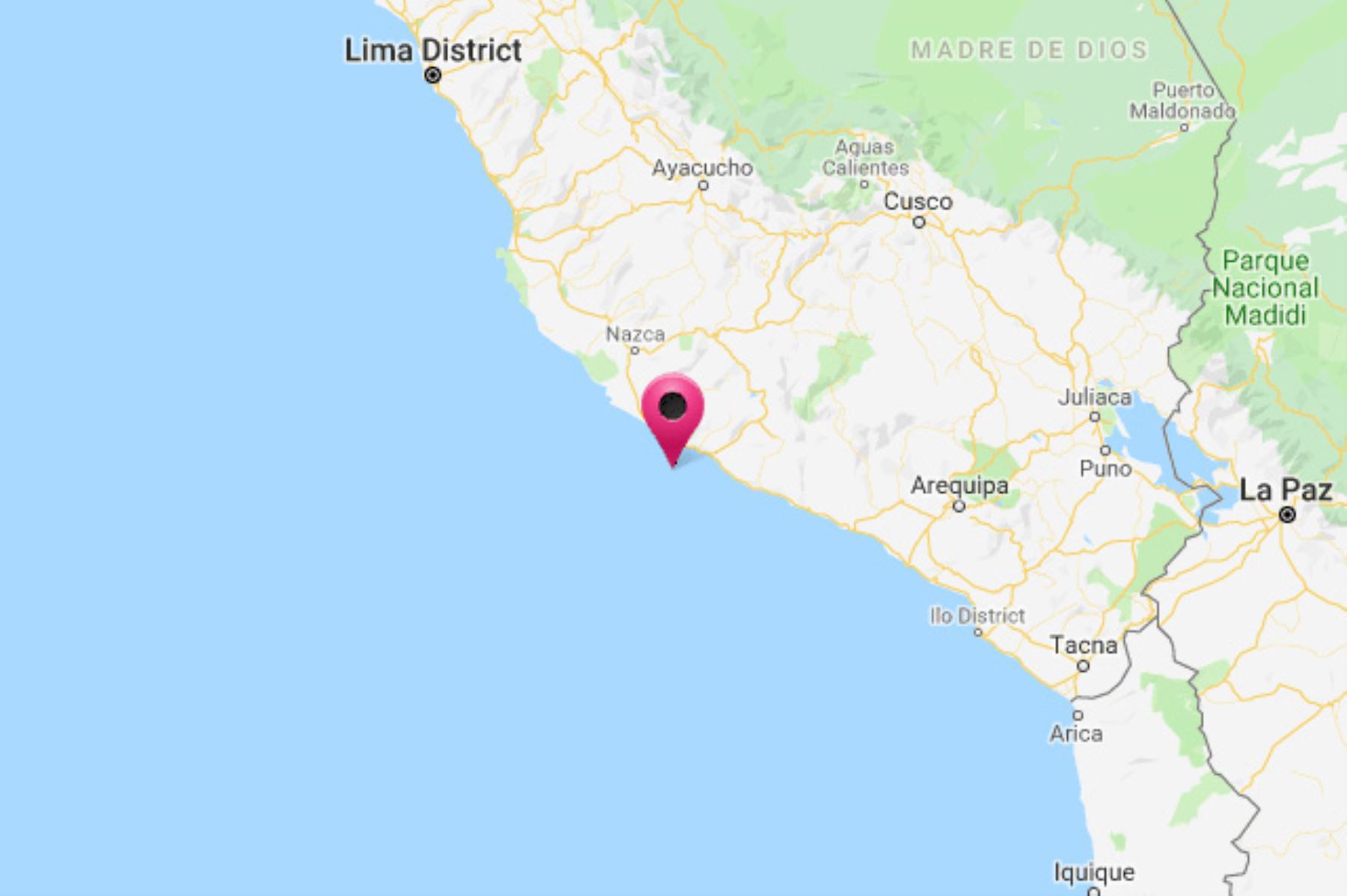 Sismo de magnitud 5.0 se registró en Caravelí esta noche