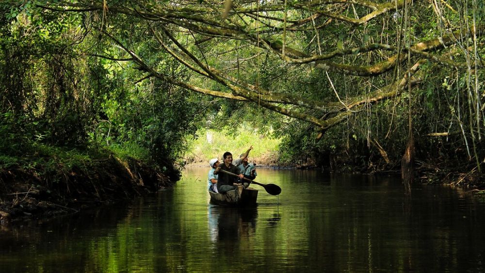 Turistas a caballo en la selva del Perú