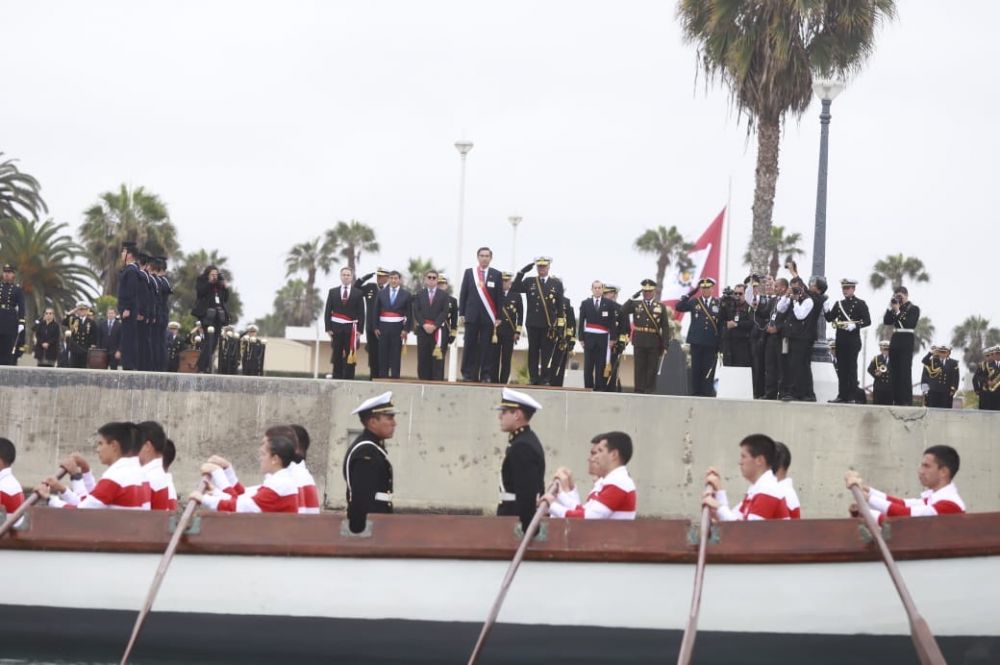 ceremonia por el 198º aniversario de la Marina de Guerra y 140º  aniversario del Combate de Angamos