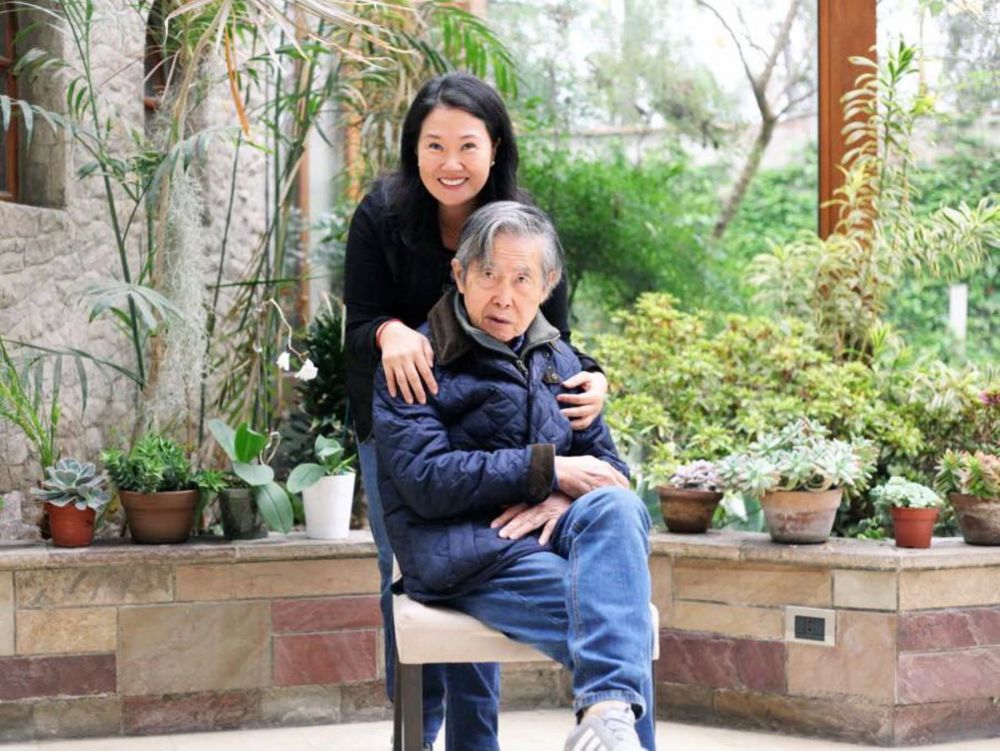 Alberto Fujimori y Keiko Fujimori