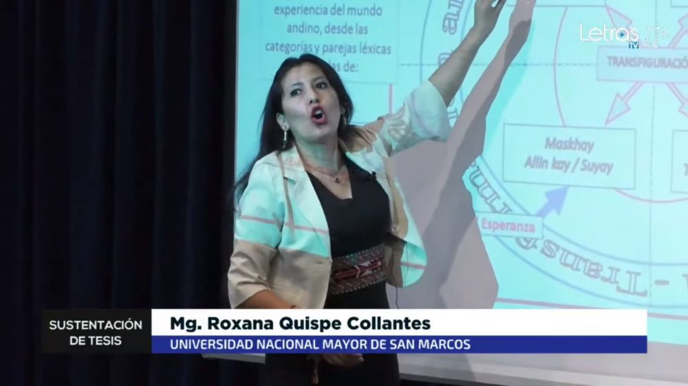 Roxana Quispe sustentó tesis en quechua