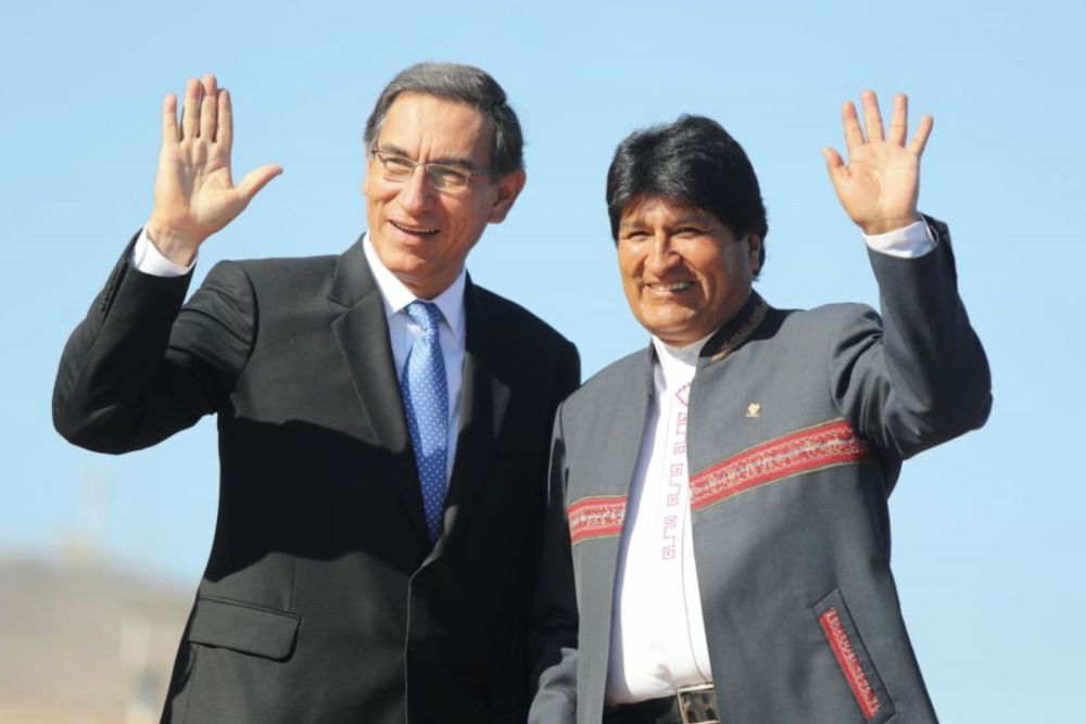 Martín Vizcarra y Evo Morales