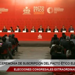 21 partidos políticos firmaron Pacto Ético Electoral para Elecciones 2020