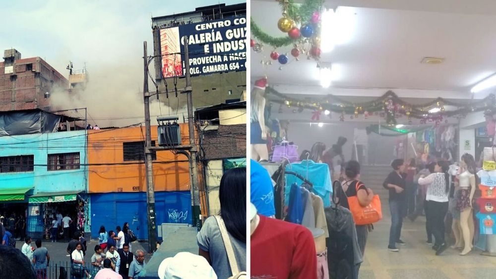 Incendio se registra en emporio comercial de Gamarra durante compras navideñas