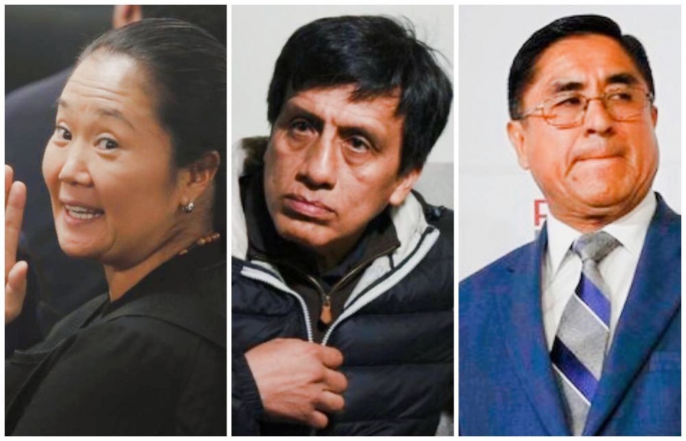 Keiko Fujimori, Antonio Camayo y César Hinostroza