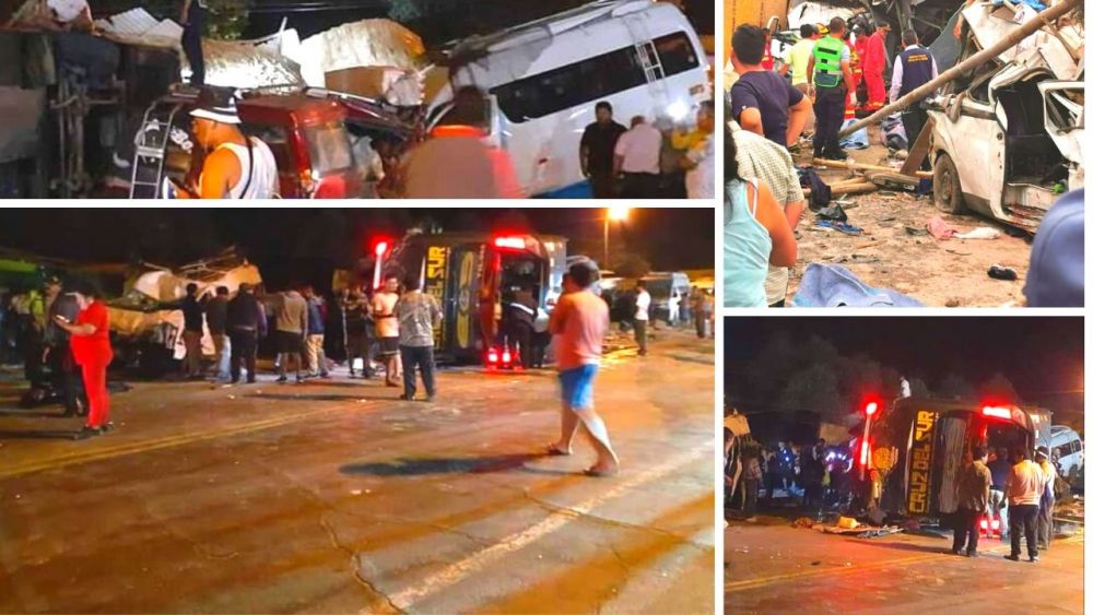 Tragedia en Arequipa: 14 muertos y 40 heridos por choque y volcadura de bus
