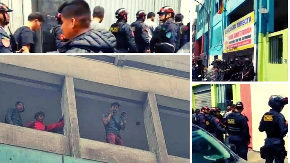 Venezolanos armados invaden edificio de fonavistas y policía los detuvo