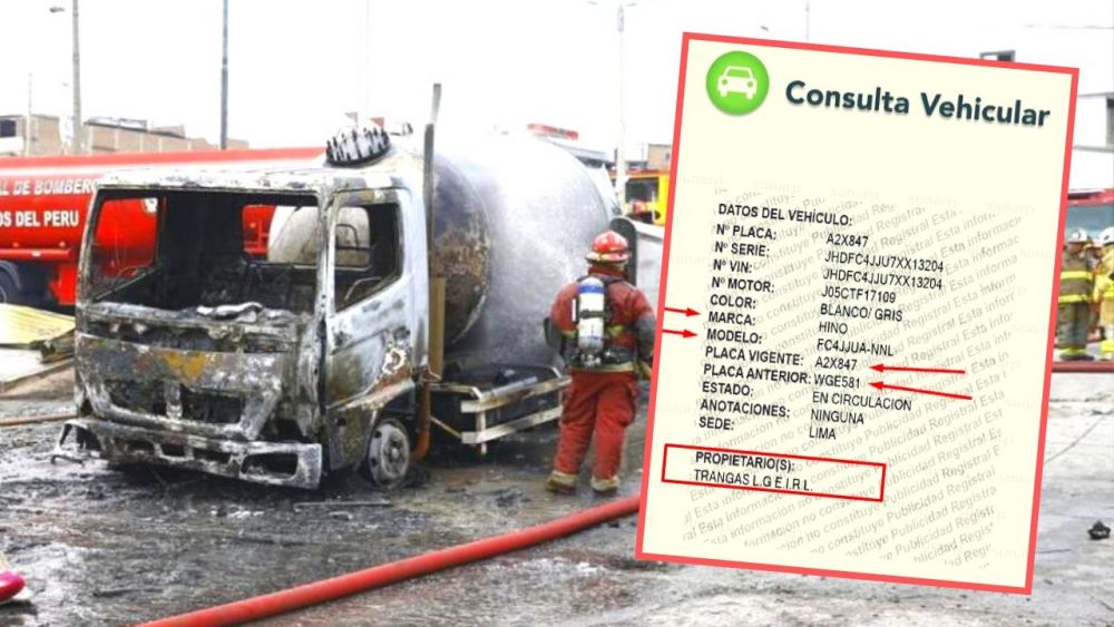 Camión cisterna que provocó deflagración e incendio en Villa El Salvador registra cambio de placa
