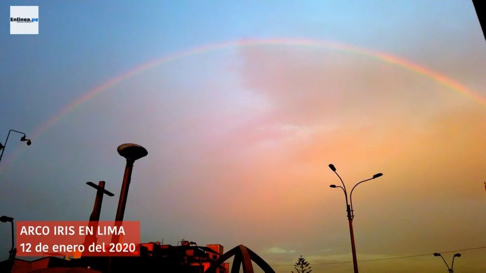 Un arcoíris apareció en Lima y aquí te dejamos el video por si te lo perdiste