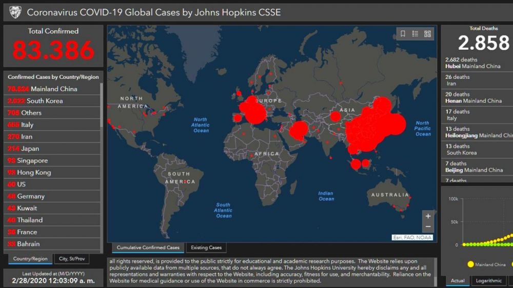 El avance del coronavirus por el mundo en dos mapas interactivos gratis