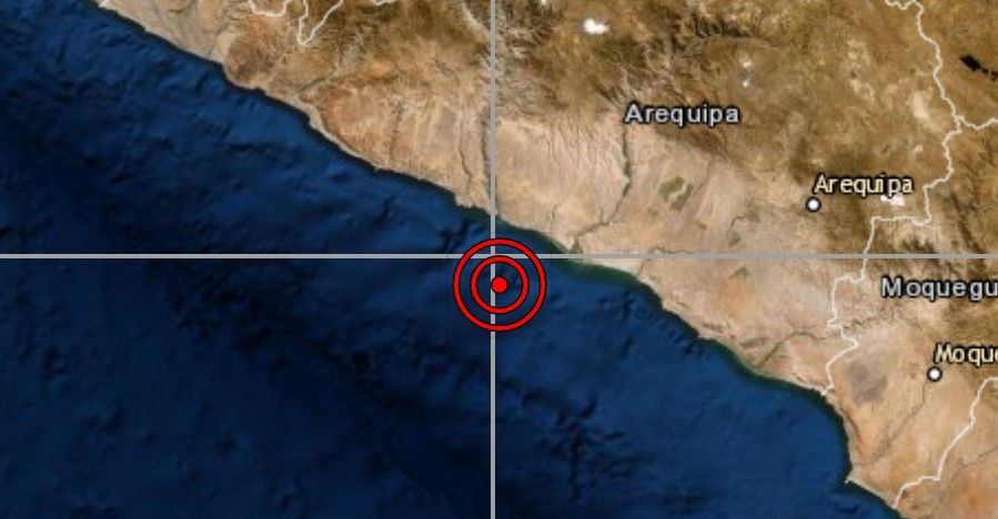 Sismo de magnitud 4.8 se registró hoy en Arequipa