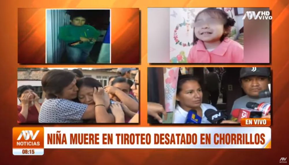 Niña muere en tiroteo en Chorrillos