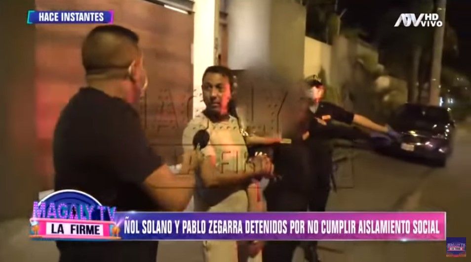 Nolberto Solano y Pablo Zegarra detenidos en una fiesta por incumplir cuarentena