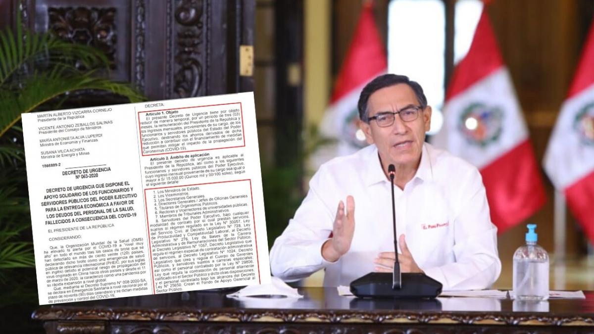 Martín Vizcarra, sus ministros y altos funcionarios del Estado reducen su sueldo