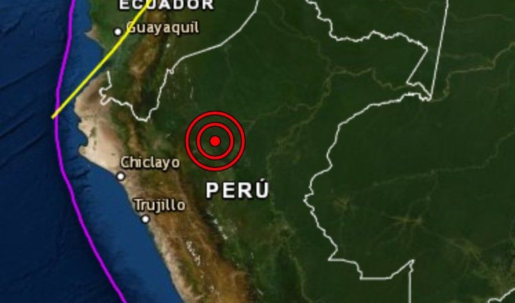 Sismo de magnitud 5.7 se registró hoy en Moyobamba, San Martín