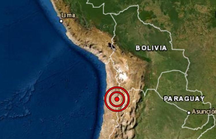 Sismo de magnitud 6.8 se registró hoy en Tacna