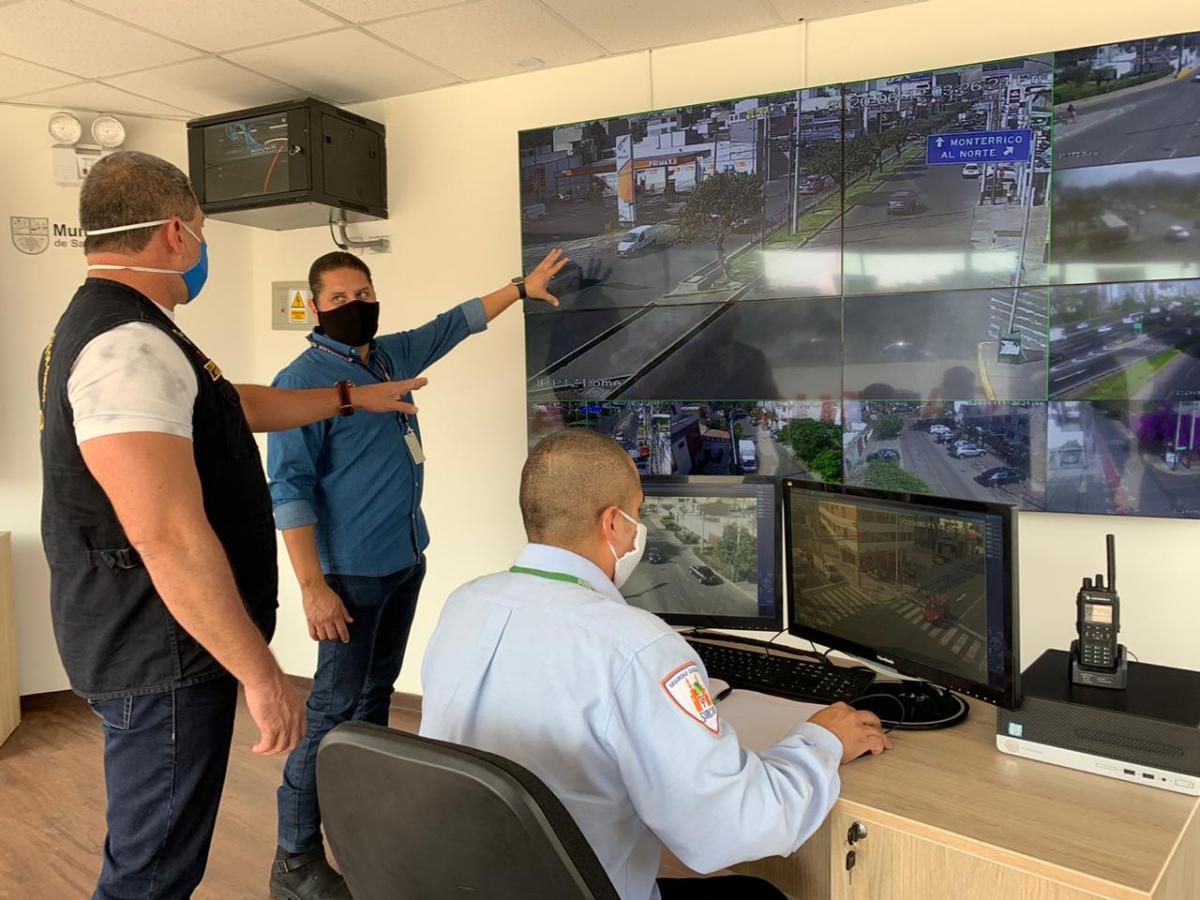 Surco inaugura módulos de videovigilancia para seguridad ciudadana y contra el Covid-19