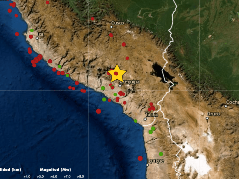 Sismo en Arequipa hoy