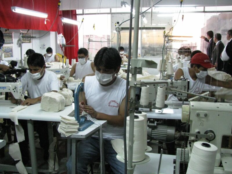 Trabajadores textiles