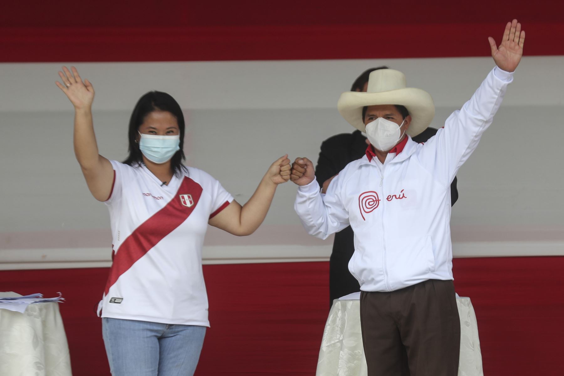 Keiko Fujimori y Pedro Castillo