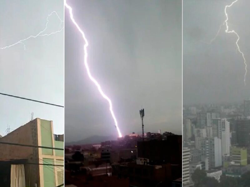 Videos de relámpagos, rayos y truenos en Lima