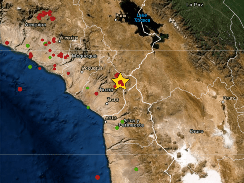 Sismo hoy en Tacna