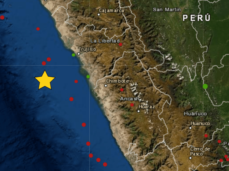 Sismo hoy en Trujillo