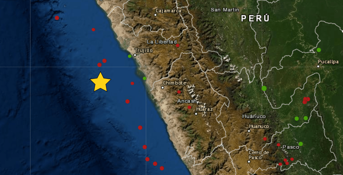 Sismo hoy en Trujillo