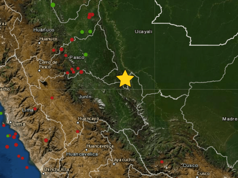 Sismo en Ucayali hoy