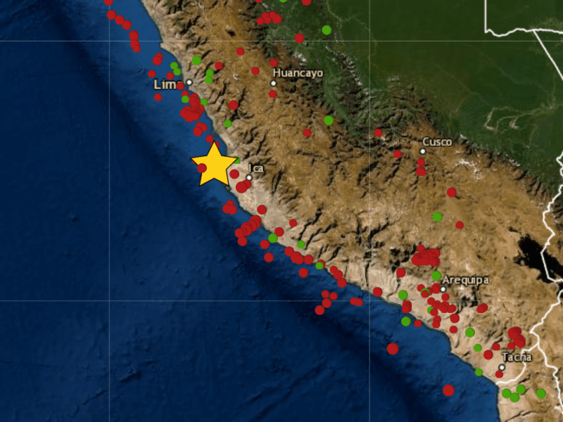 Sismo en Ica hoy