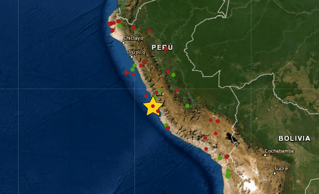 Sismo en Chilca Lima